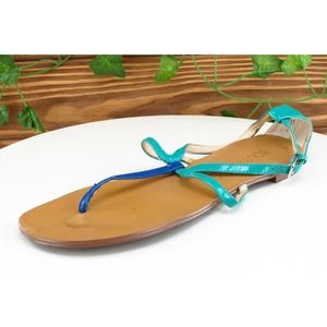 Boutique 9 Sz 7.5 M Blue Strappy Synthetic Women Sandals